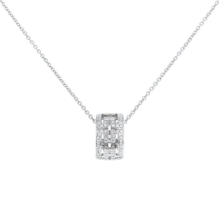 [Glitter Jewelry]PARENTESI NECKLACE SILVER DIAMOND
