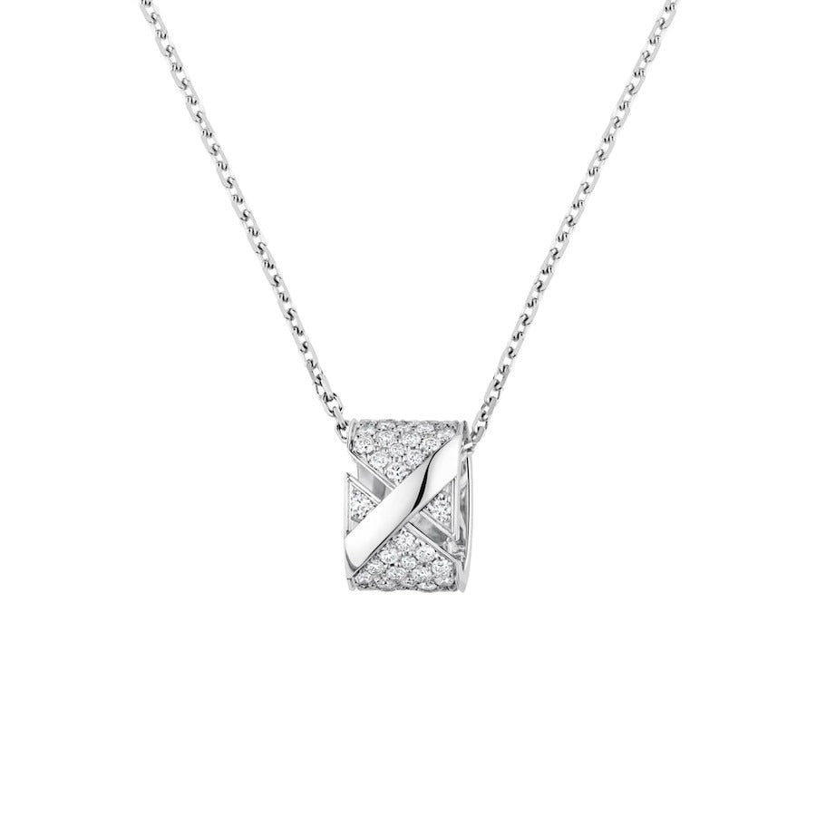 [Glitter Jewelry]LIENS EVIDENCE DIAMOND PAVED NECKLACE