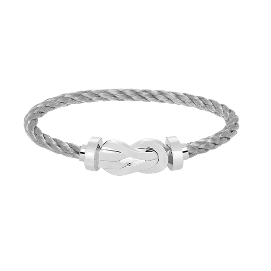 [Glitter Jewelry]CHANCE LARGE 8 FIGURE BUCKLE NO DIAMOND BRACELET SILVER