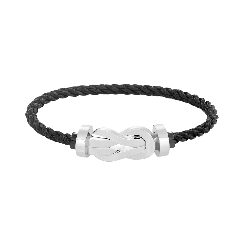 [Glitter Jewelry]CHANCE LARGE 8 FIGURE BUCKLE NO DIAMOND BRACELET SILVER