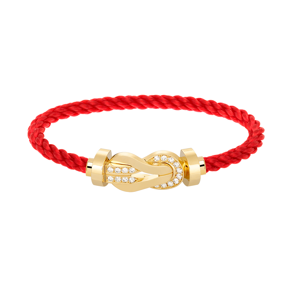 [Glitter Jewelry]CHANCE LARGE 8 FIGURE BUCKLE HALF DIAMOND BRACELET GOLD