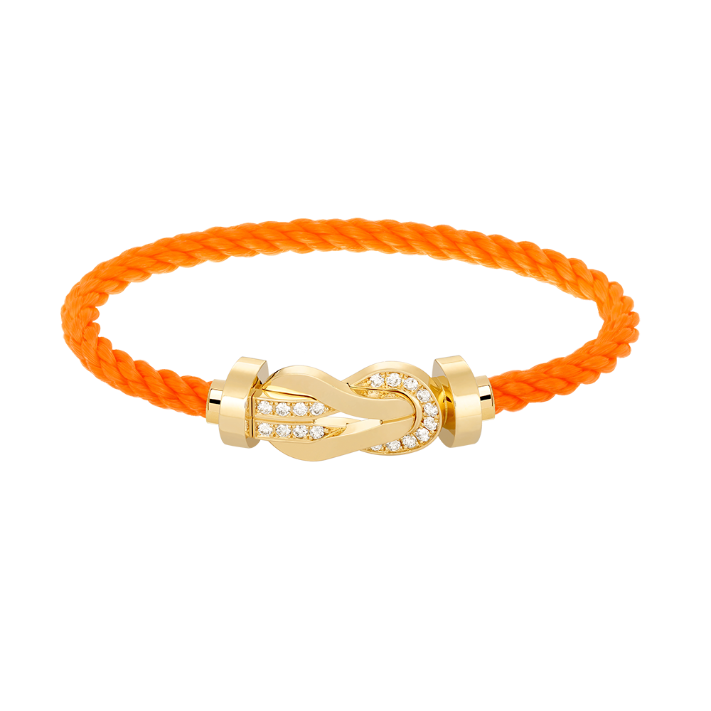 [Glitter Jewelry]CHANCE LARGE 8 FIGURE BUCKLE HALF DIAMOND BRACELET GOLD