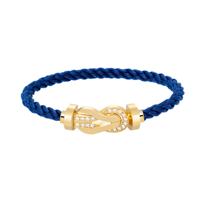 [Glitter Jewelry]CHANCE LARGE 8 FIGURE BUCKLE HALF DIAMOND BRACELET GOLD