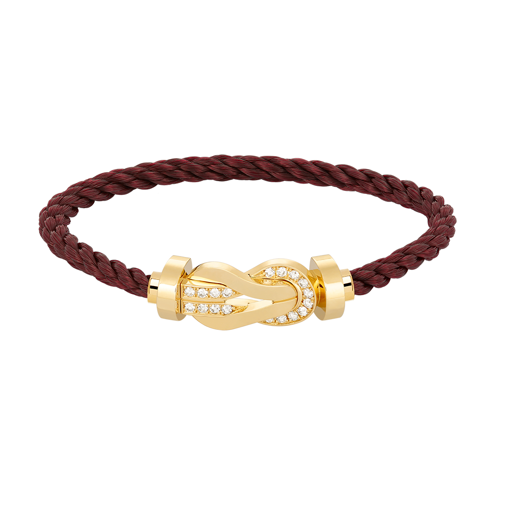 [Glitter Jewelry]CHANCE LARGE 8 FIGURE BUCKLE HALF DIAMOND BRACELET GOLD