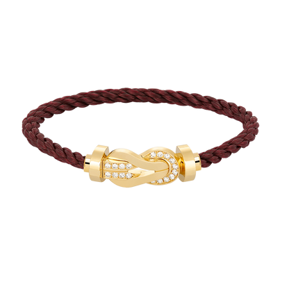 [Glitter Jewelry]CHANCE LARGE 8 FIGURE BUCKLE HALF DIAMOND BRACELET GOLD