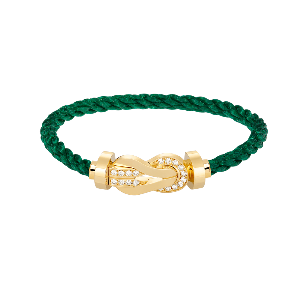 [Glitter Jewelry]CHANCE LARGE 8 FIGURE BUCKLE HALF DIAMOND BRACELET GOLD