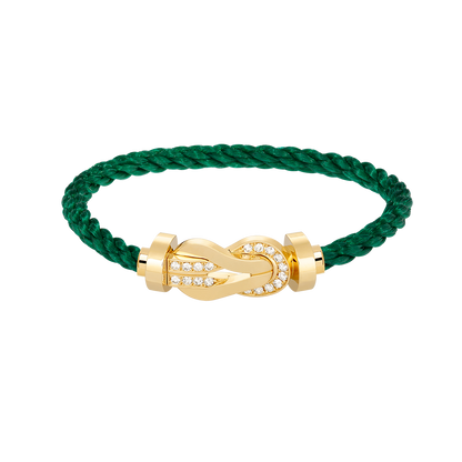 [Glitter Jewelry]CHANCE LARGE 8 FIGURE BUCKLE HALF DIAMOND BRACELET GOLD