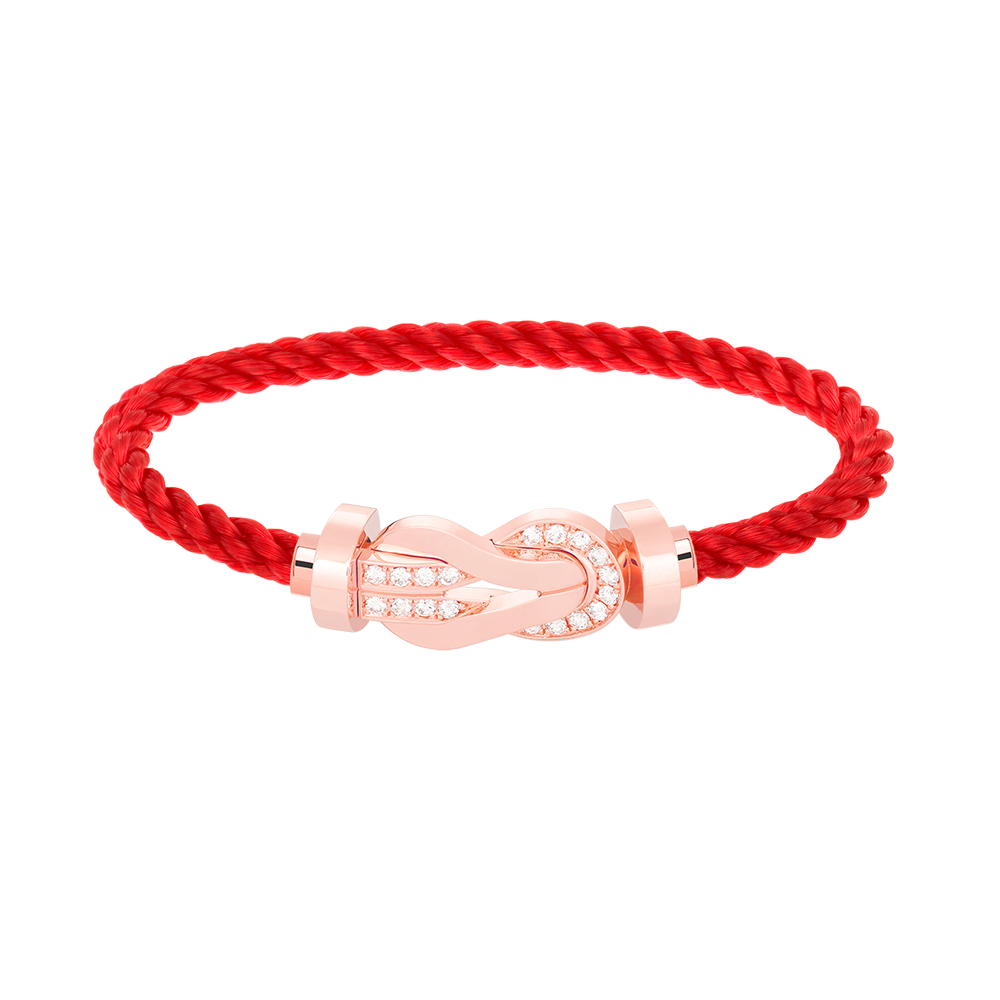 [Glitter Jewelry]CHANCE LARGE 8 FIGURE BUCKLE HALF DIAMOND BRACELET ROSE GOLD