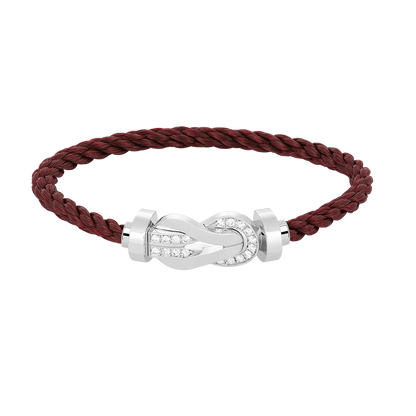 [Glitter Jewelry]CHANCE LARGE 8 FIGURE BUCKLE HALF DIAMOND BRACELET SILVER