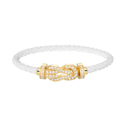 [Glitter Jewelry]CHANCE LARGE 8 FIGURE BUCKLE FULLDIAMOND BRACELET GOLD