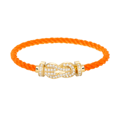 [Glitter Jewelry]CHANCE LARGE 8 FIGURE BUCKLE FULLDIAMOND BRACELET GOLD