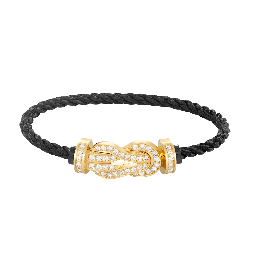 [Glitter Jewelry]CHANCE LARGE 8 FIGURE BUCKLE FULLDIAMOND BRACELET GOLD