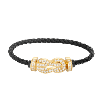 [Glitter Jewelry]CHANCE LARGE 8 FIGURE BUCKLE FULLDIAMOND BRACELET GOLD