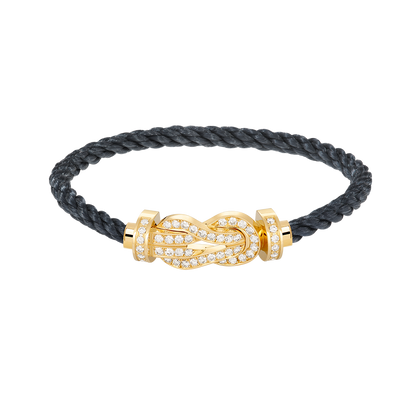 [Glitter Jewelry]CHANCE LARGE 8 FIGURE BUCKLE FULLDIAMOND BRACELET GOLD