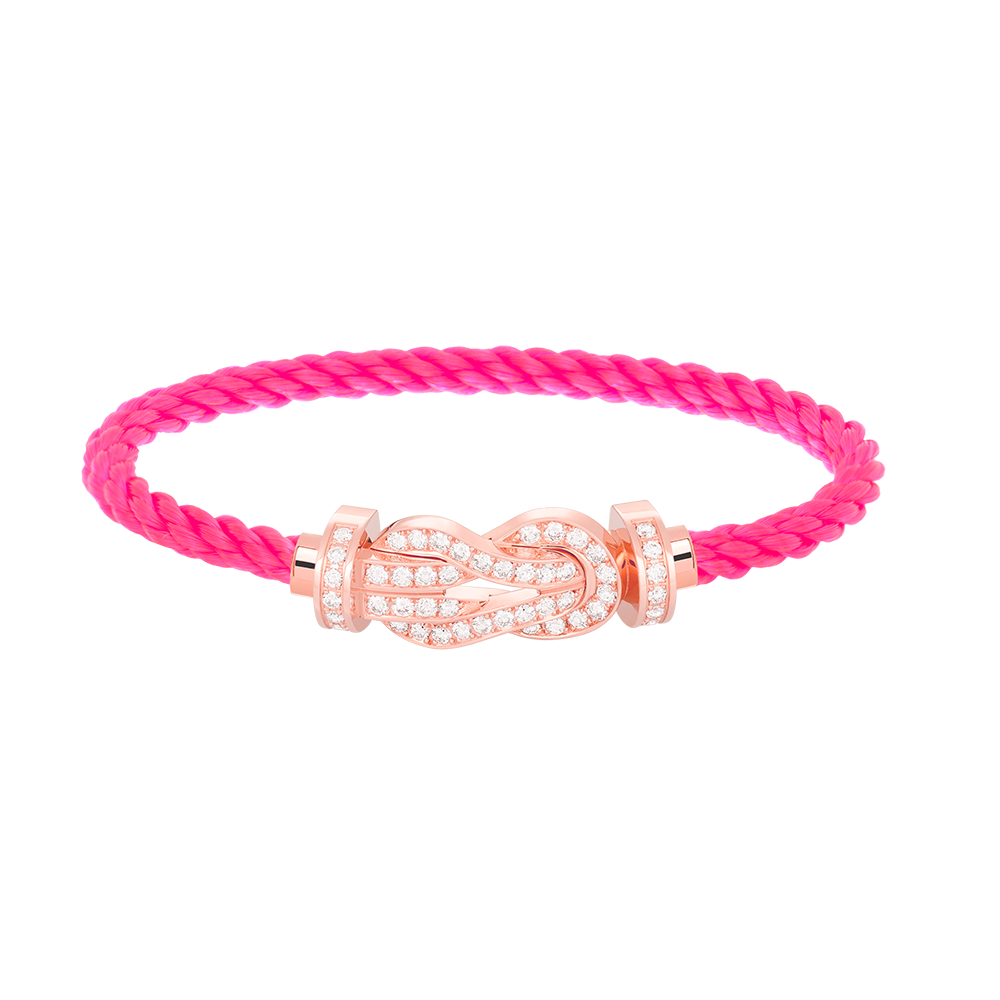 [Glitter Jewelry]CHANCE LARGE 8 FIGURE BUCKLE FULL DIAMOND BRACELET ROSE GOLD