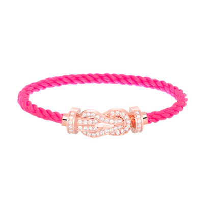 [Glitter Jewelry]CHANCE LARGE 8 FIGURE BUCKLE FULL DIAMOND BRACELET ROSE GOLD