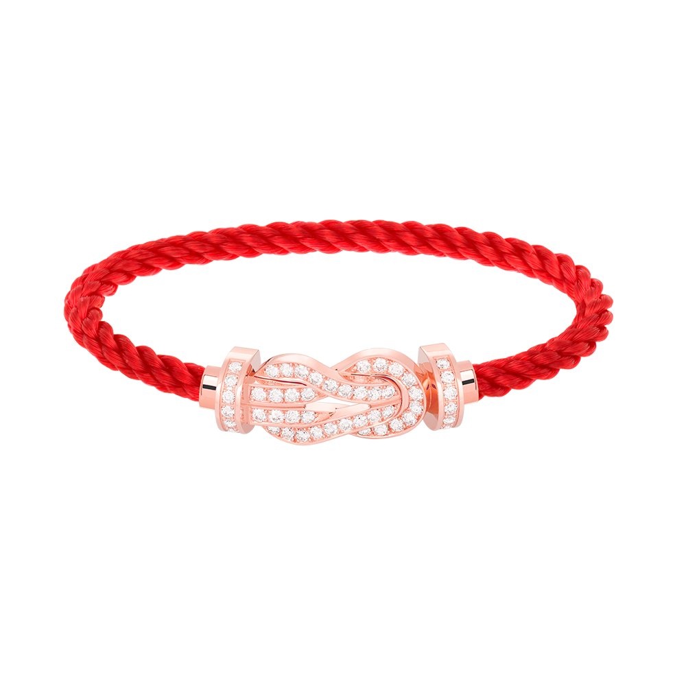 [Glitter Jewelry]CHANCE LARGE 8 FIGURE BUCKLE FULL DIAMOND BRACELET ROSE GOLD