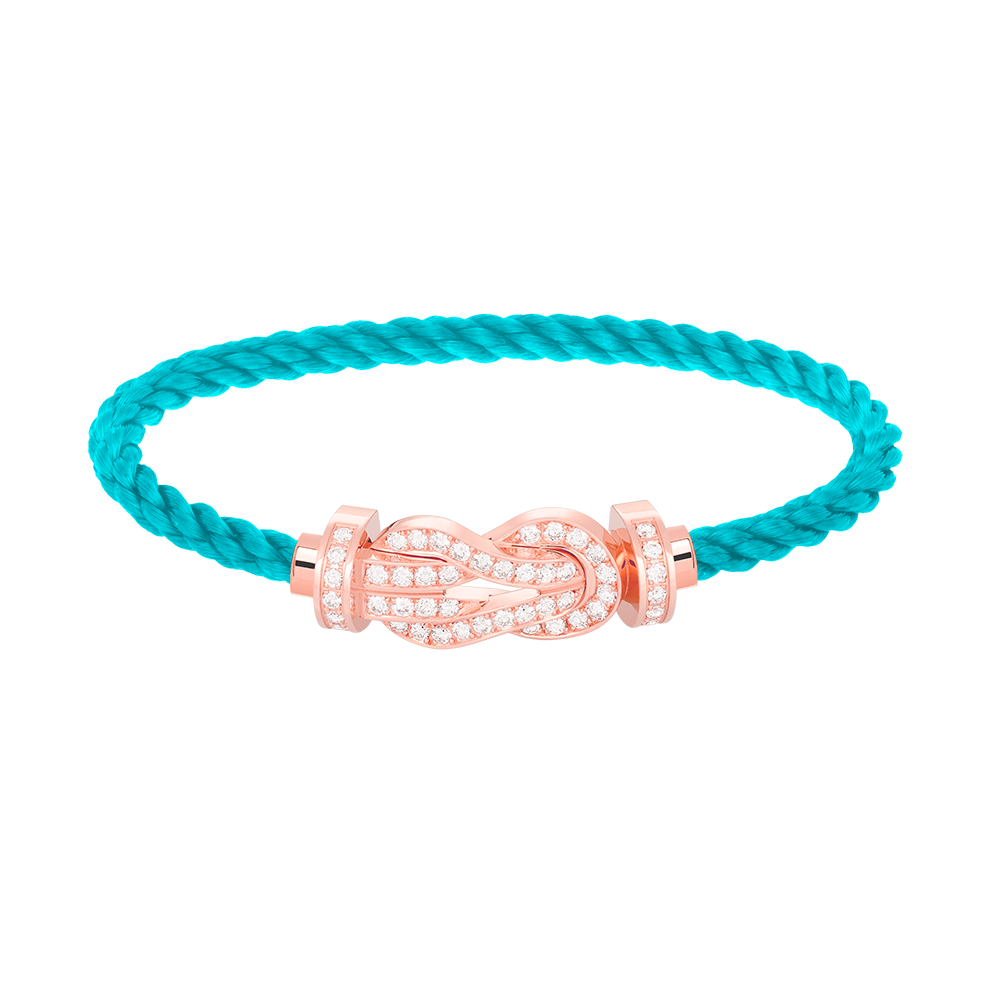 [Glitter Jewelry]CHANCE LARGE 8 FIGURE BUCKLE FULL DIAMOND BRACELET ROSE GOLD