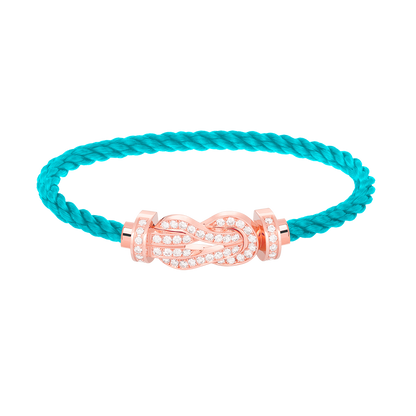 [Glitter Jewelry]CHANCE LARGE 8 FIGURE BUCKLE FULL DIAMOND BRACELET ROSE GOLD