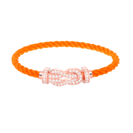 [Glitter Jewelry]CHANCE LARGE 8 FIGURE BUCKLE FULL DIAMOND BRACELET ROSE GOLD