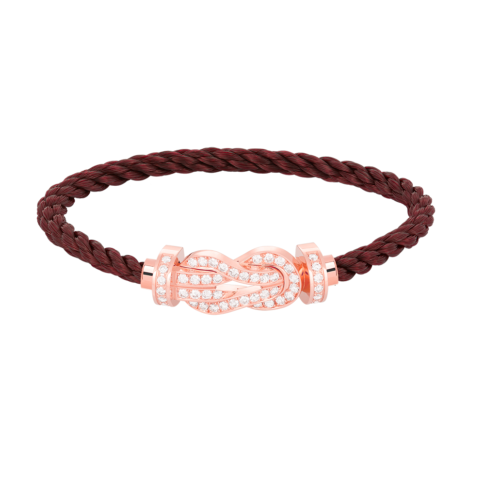 [Glitter Jewelry]CHANCE LARGE 8 FIGURE BUCKLE FULL DIAMOND BRACELET ROSE GOLD