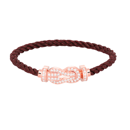 [Glitter Jewelry]CHANCE LARGE 8 FIGURE BUCKLE FULL DIAMOND BRACELET ROSE GOLD