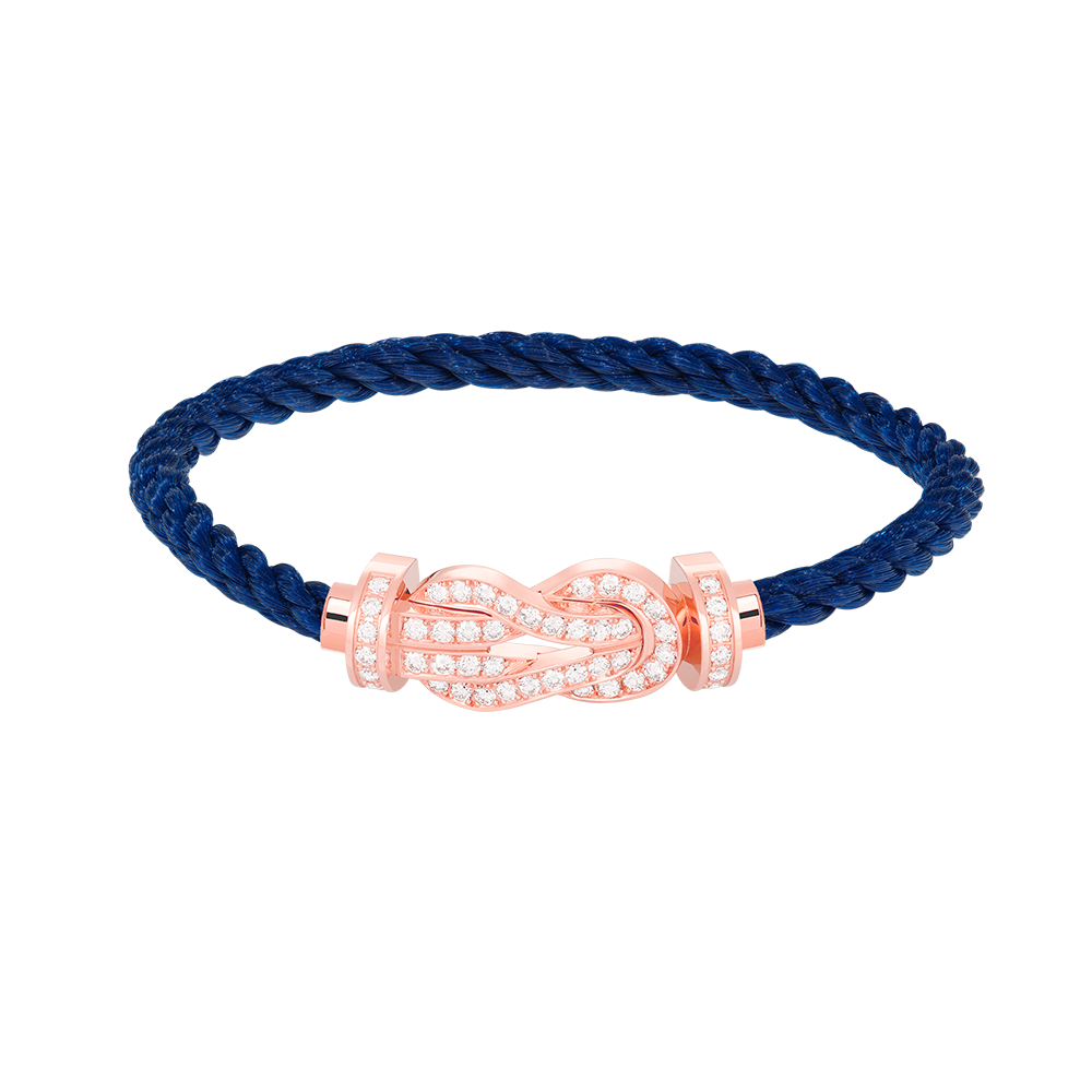 [Glitter Jewelry]CHANCE LARGE 8 FIGURE BUCKLE FULL DIAMOND BRACELET ROSE GOLD