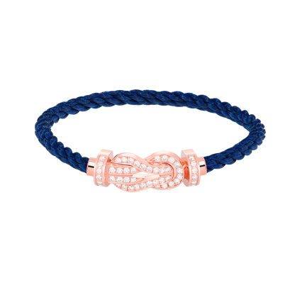 [Glitter Jewelry]CHANCE LARGE 8 FIGURE BUCKLE FULL DIAMOND BRACELET ROSE GOLD