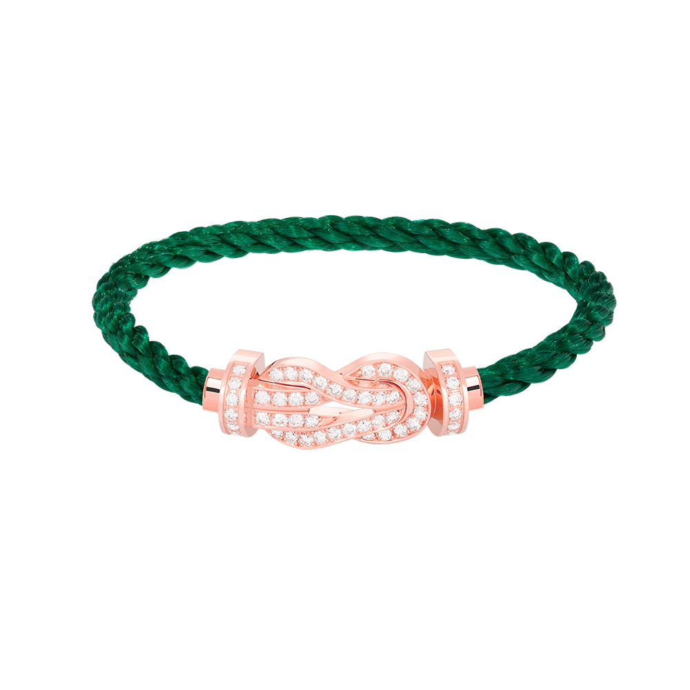 [Glitter Jewelry]CHANCE LARGE 8 FIGURE BUCKLE FULL DIAMOND BRACELET ROSE GOLD