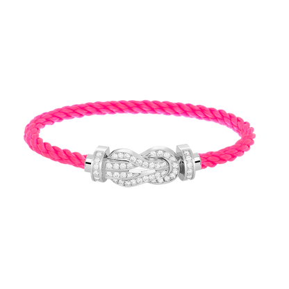 [Glitter Jewelry]CHANCE LARGE 8 FIGURE BUCKLE FULL DIAMOND BRACELET SILVER