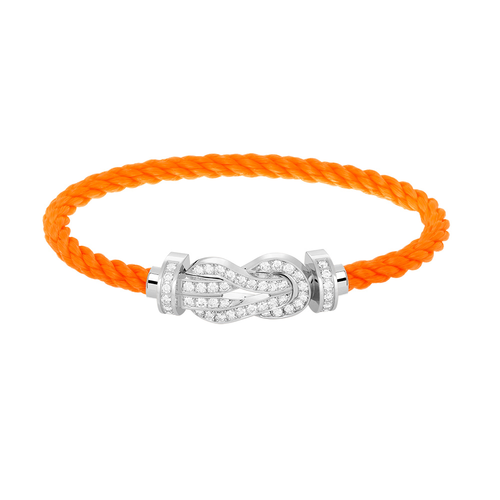 [Glitter Jewelry]CHANCE LARGE 8 FIGURE BUCKLE FULL DIAMOND BRACELET SILVER