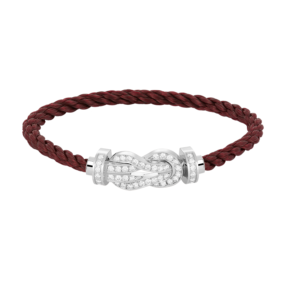 [Glitter Jewelry]CHANCE LARGE 8 FIGURE BUCKLE FULL DIAMOND BRACELET SILVER