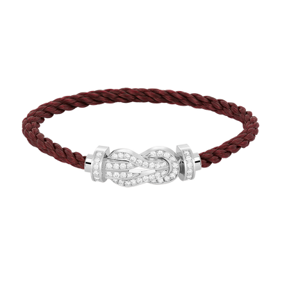 [Glitter Jewelry]CHANCE LARGE 8 FIGURE BUCKLE FULL DIAMOND BRACELET SILVER
