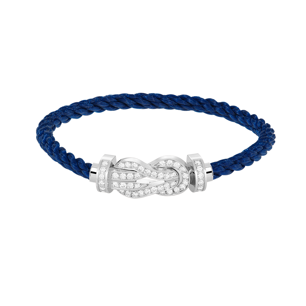 [Glitter Jewelry]CHANCE LARGE 8 FIGURE BUCKLE FULL DIAMOND BRACELET SILVER