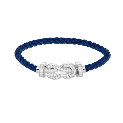 [Glitter Jewelry]CHANCE LARGE 8 FIGURE BUCKLE FULL DIAMOND BRACELET SILVER