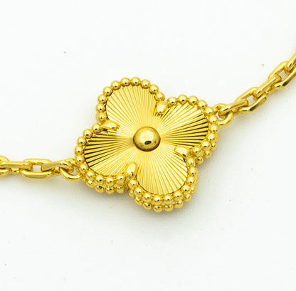 [Glitter Jewelry]CLOVER BRACELET 5 MOTIFS GOLD DIAMOND