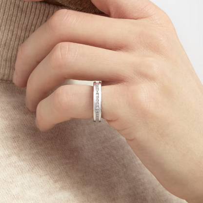 [Glitter Jewelry]ZERO 1 ONE-BAND PAVED DIAMONDS ON THE SPIRAL RING