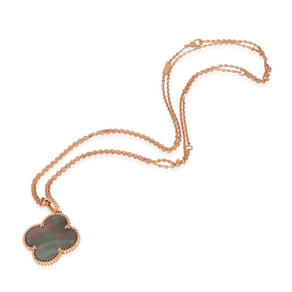 [Glitter Jewelry]CLOVER 25MM GOLD DARK MOP BIG CLOVER NECKLACE