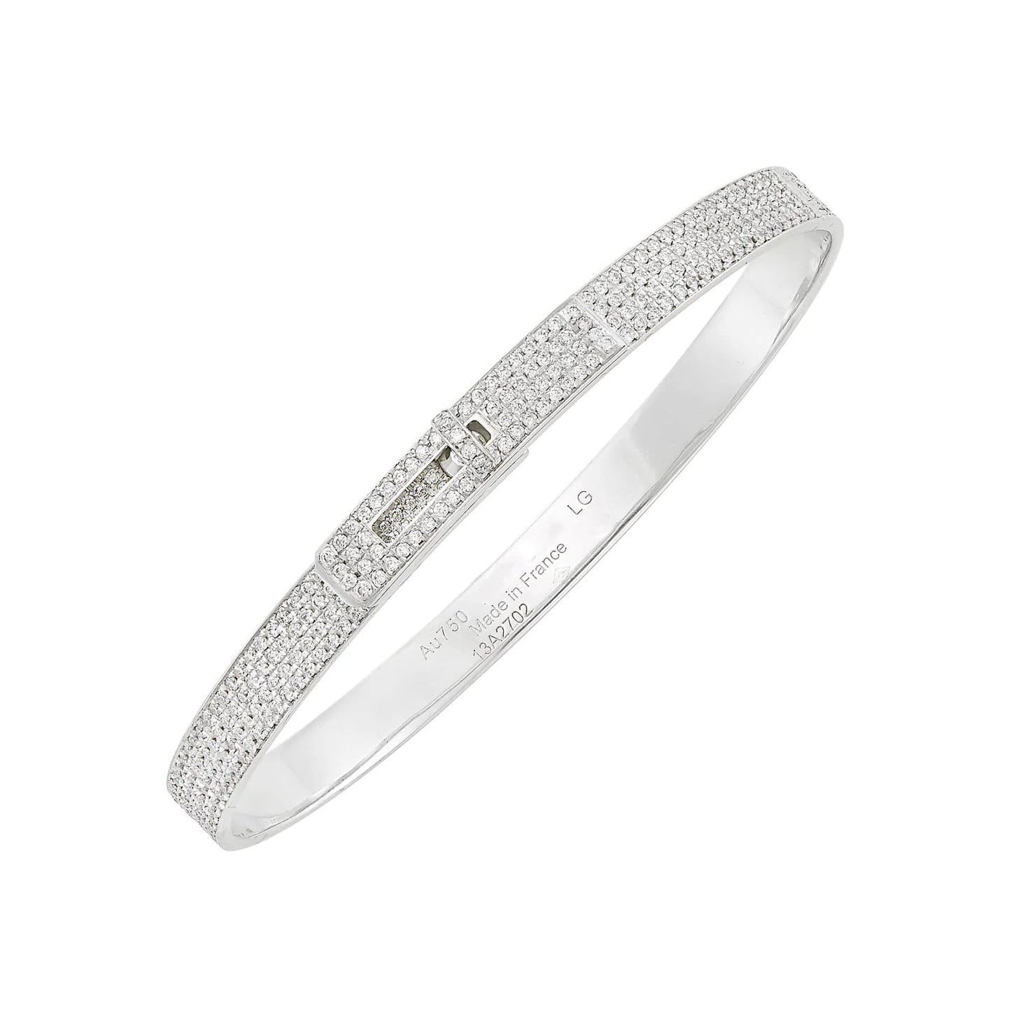 [Glitter Jewelry]HM KELLY BRACELET IN SILVER AND FULL PAVE DIAMOND
