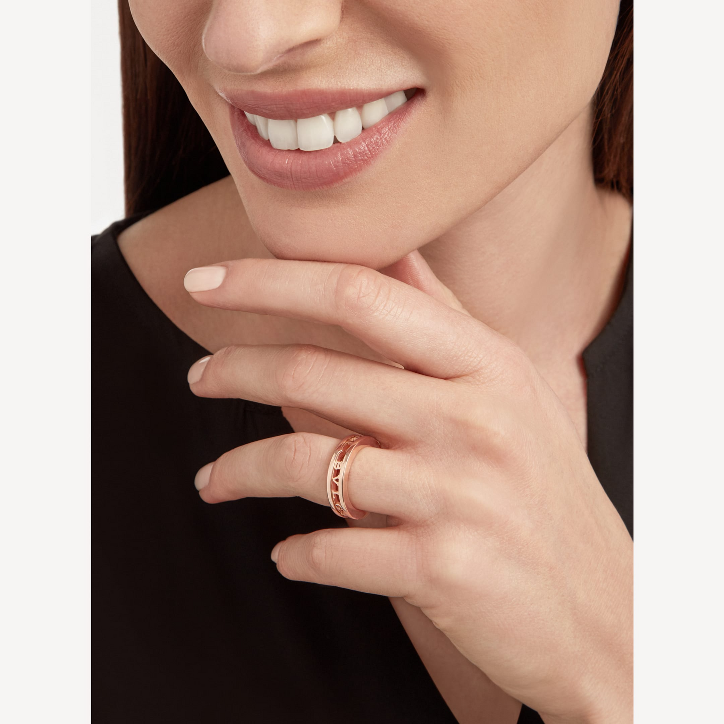 [Glitter Jewelry]ZERO 1 ONE-BAND WITH OPENWORK LOGO SPIRAL RING