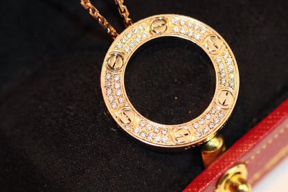 [Glitter Jewelry]LOVE NECKLACE ADJUSTABLE ROSE GOLD