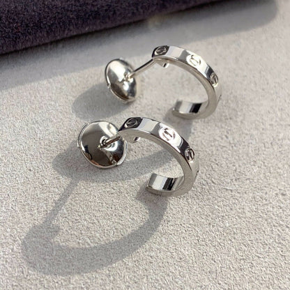 [Glitter Jewelry]LOVE EARRINGS 2.65MM SILVER