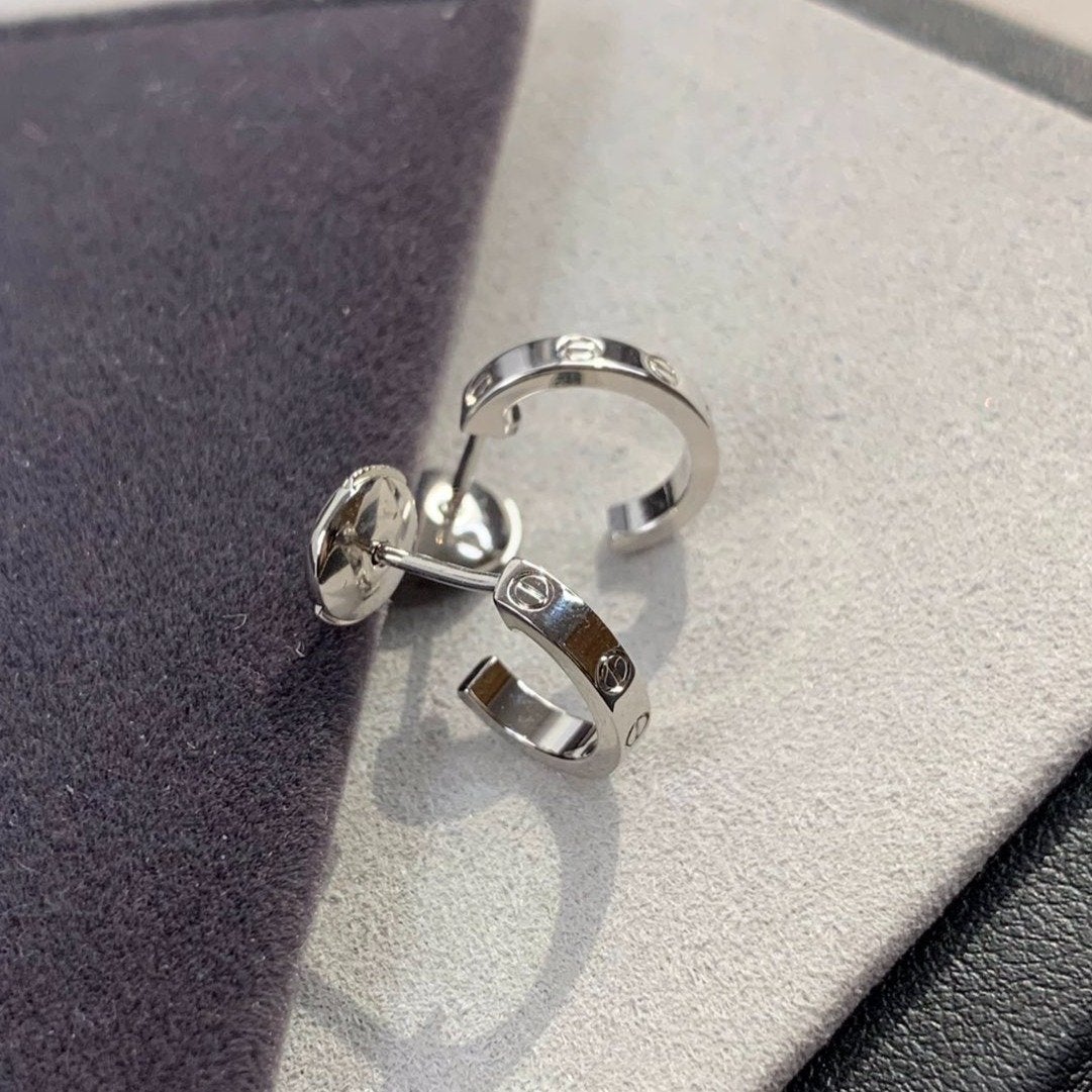 [Glitter Jewelry]LOVE EARRINGS 2.65MM SILVER