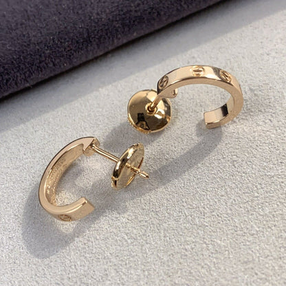 [Glitter Jewelry]LOVE EARRINGS 2.65MM PINK GOLD