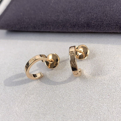 [Glitter Jewelry]LOVE EARRINGS 2.65MM PINK GOLD