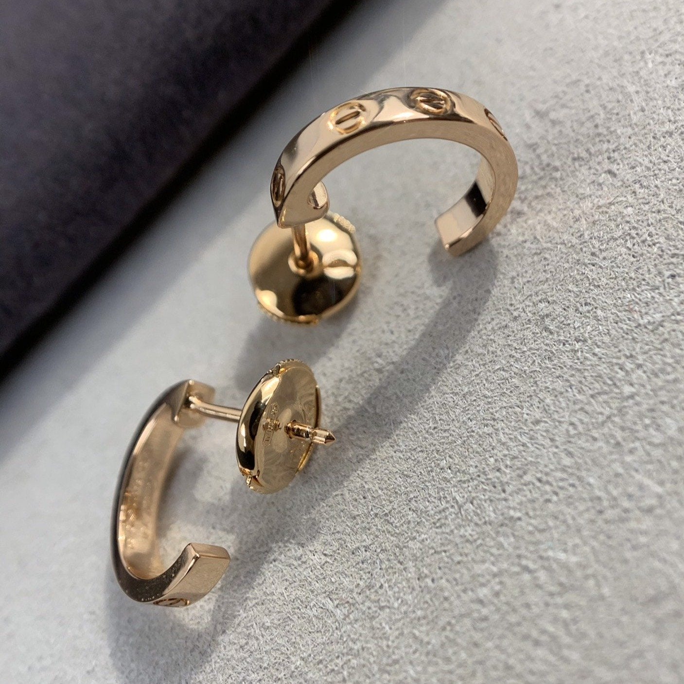 [Glitter Jewelry]LOVE EARRINGS 2.65MM PINK GOLD