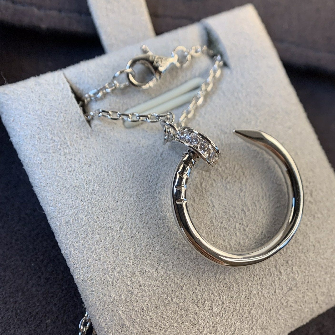 [Glitter Jewelry]JUSTE NECKLACE SILVER DIAMONDS