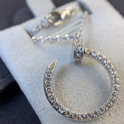 [Glitter Jewelry]JUSTE NECKLACE SILVER DIAMONDS