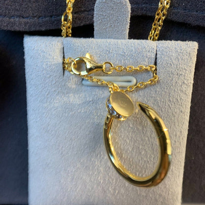 [Glitter Jewelry]JUSTE NECKLACE GOLD DIAMONDS