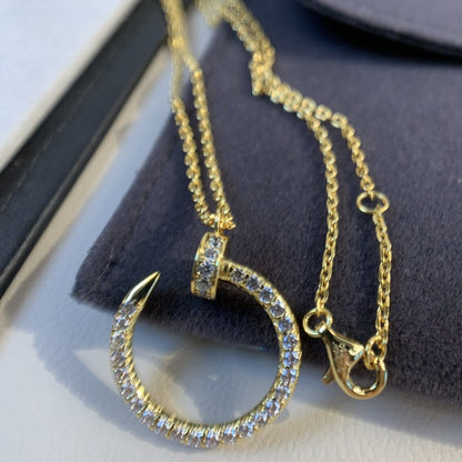 [Glitter Jewelry]JUSTE NECKLACE GOLD DIAMONDS